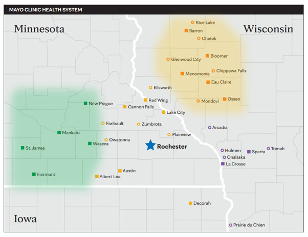 Health Equity Coordinators Geographic Coverage Map for Minnesota and Wisconsin.