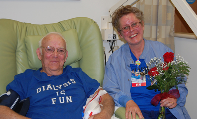 Cliff Anderson and nurse Jennie Wise