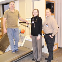 Tim Eversman of Zumbro Falls, Minn. made strides to improve his heart after health two surprising diagnoses. His nurse practitioner, Kayla Dascher, and physical therapist, Steve Johnson, helped him get back on the road to recovery. 