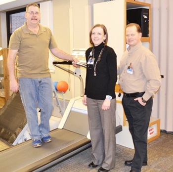 Tim Eversman of Zumbro Falls, Minn. made strides to improve his heart after health two surprising diagnoses. His nurse practitioner, Kayla Dascher, and physical therapist, Steve Johnson, helped him get back on the road to recovery. 