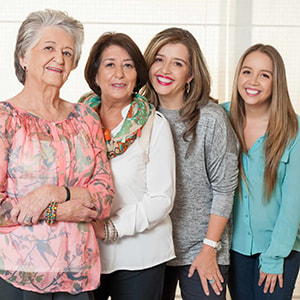 Women standing together