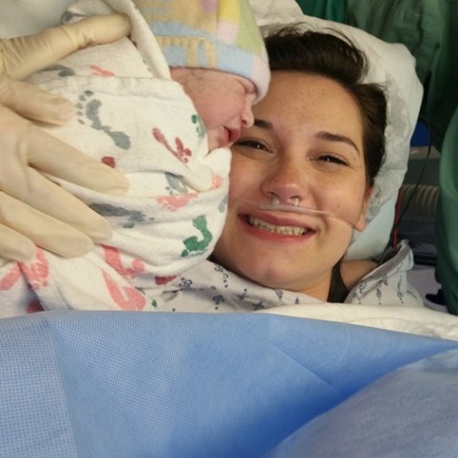 Kaitlyn Bernard gave birth to baby No. 3 at Mayo Clinic Health System – Northland in Barron.