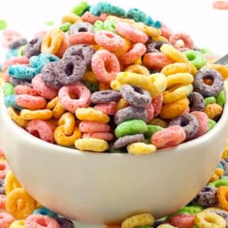 colorful cereal in a bowl