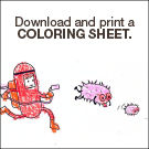 Download and print a handwashing coloring sheet.