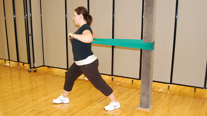 Workout with stretch bands
