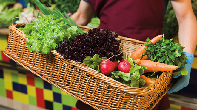 Basket of vegetables