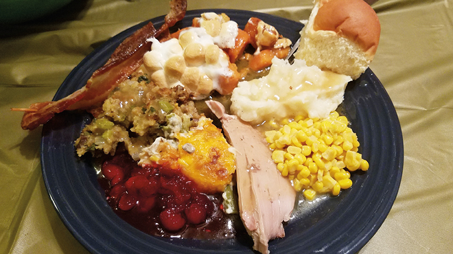 Holiday dinner on a plate