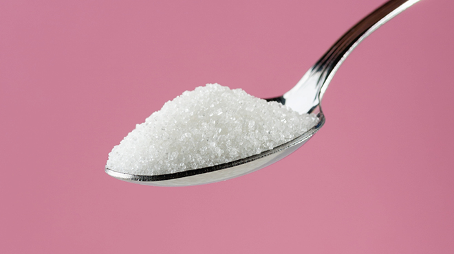 Sugar on a spoon