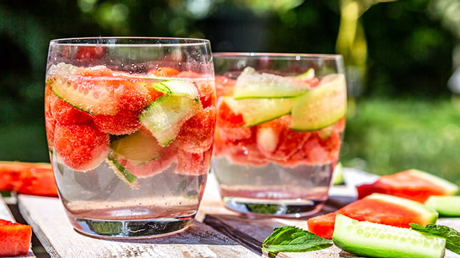 Cucumber and watermelon drink