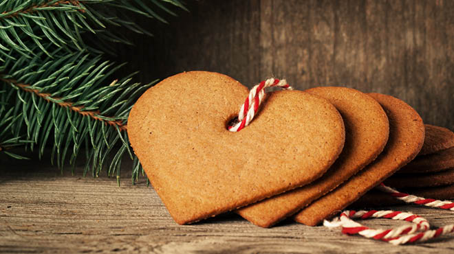 Heart cookie ornaments