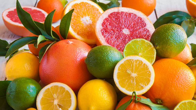 Lemons, limes, oranges, grapefruit