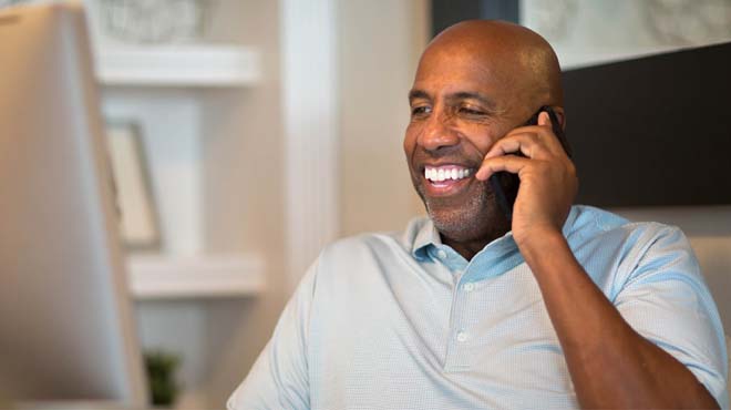 Talking on cell phone