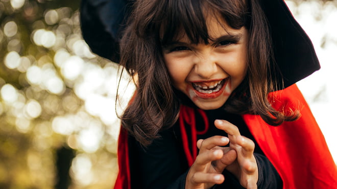 Child in Hallowen costume