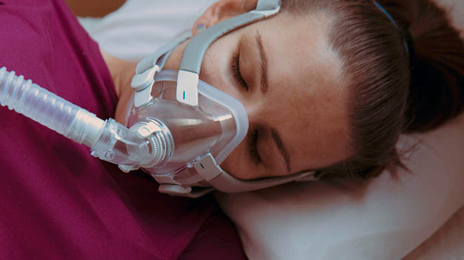 Wearing a CPAP