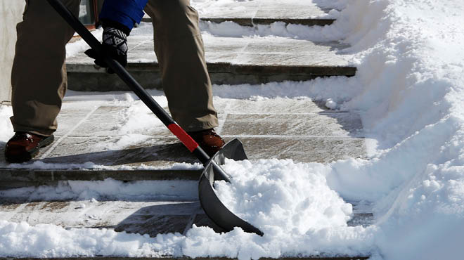 Shoveling snow