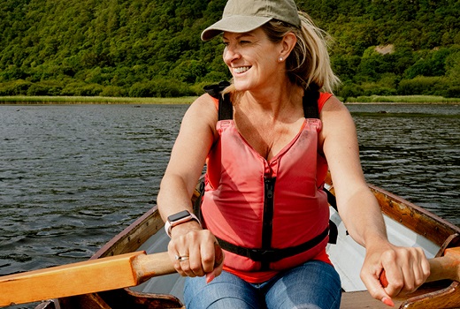 Person rowing boat