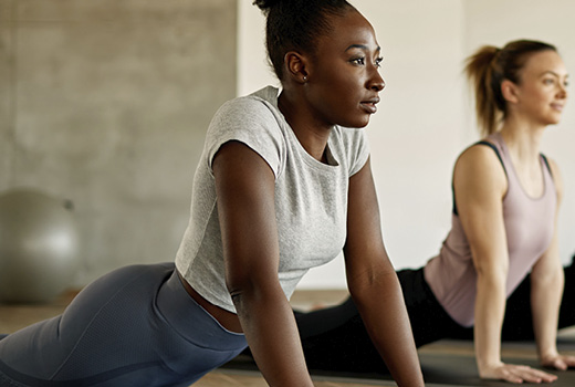 People doing yoga