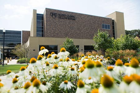 Mayo Clinic Health System in Austin Building Daisies in front